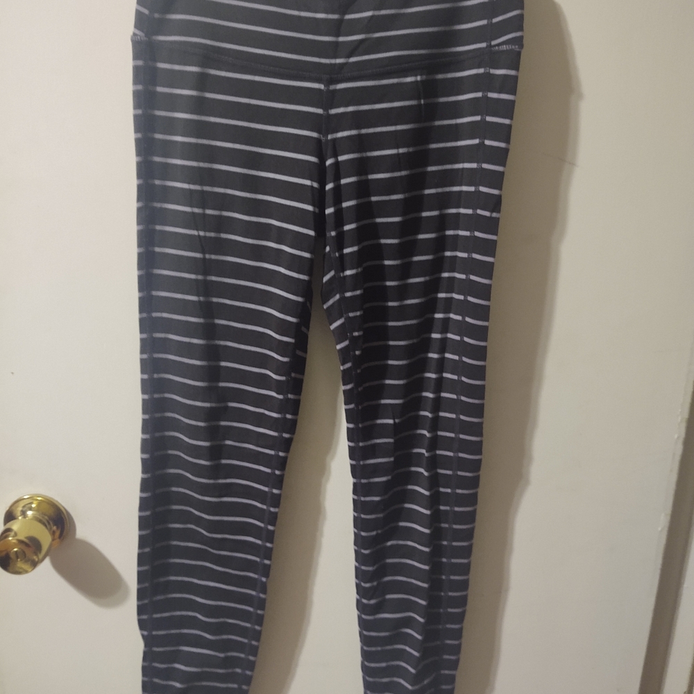 Black and gray athleta full length leggings, size small